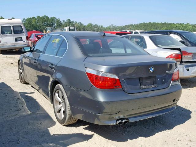 WBANE53527CY04382 - 2007 BMW 525 I GRAY photo 3