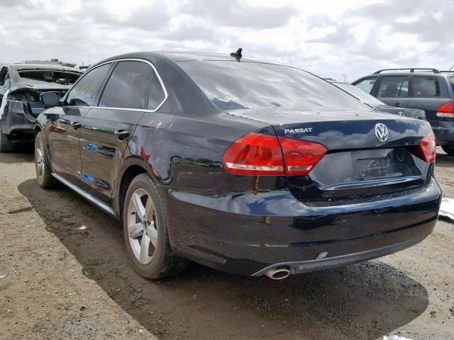 1VWBP7A32DC038210 - 2013 VOLKSWAGEN PASSAT SE BLACK photo 3