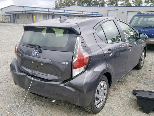 JTDKDTB36F1095057 - 2015 TOYOTA PRIUS C GRAY photo 4