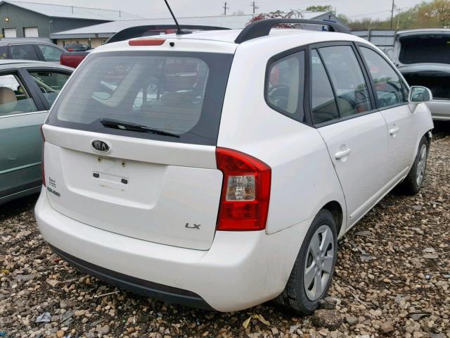 KNAFG528697255145 - 2009 KIA RONDO BASE WHITE photo 4