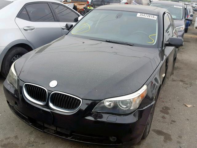 WBANA535X4B176648 - 2004 BMW 525 I BLACK photo 2