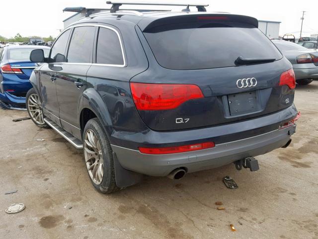 WA1BV74L27D086478 - 2007 AUDI Q7 4.2 QUA BLUE photo 3