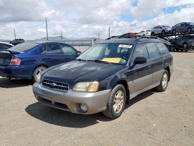 4S3BH686537612669 - 2003 SUBARU LEGACY OUT BLACK photo 2