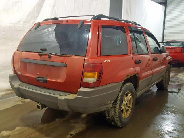 1J4GW58S2XC745786 - 1999 JEEP GRAND CHER RED photo 4