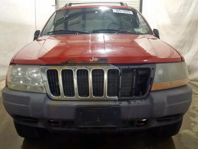 1J4GW58S2XC745786 - 1999 JEEP GRAND CHER RED photo 9