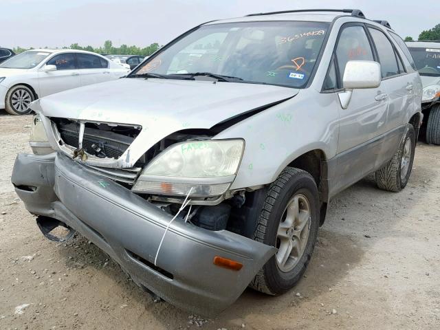 JTJGF10U330154404 - 2003 LEXUS RX 300 SILVER photo 2