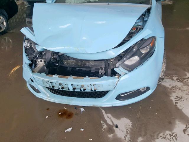 1C3CDFBAXDD219707 - 2013 DODGE DART SXT BLUE photo 7