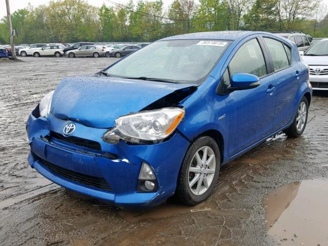 JTDKDTB33D1044628 - 2013 TOYOTA PRIUS C BLUE photo 2