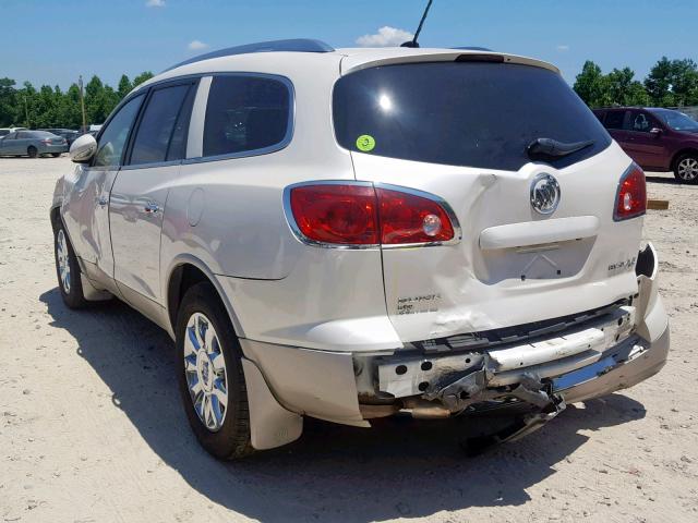 5GAKVDED0CJ286221 - 2012 BUICK ENCLAVE WHITE photo 3