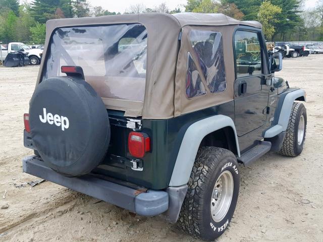 1J4FY19S3XP433210 - 1999 JEEP WRANGLER / GREEN photo 4