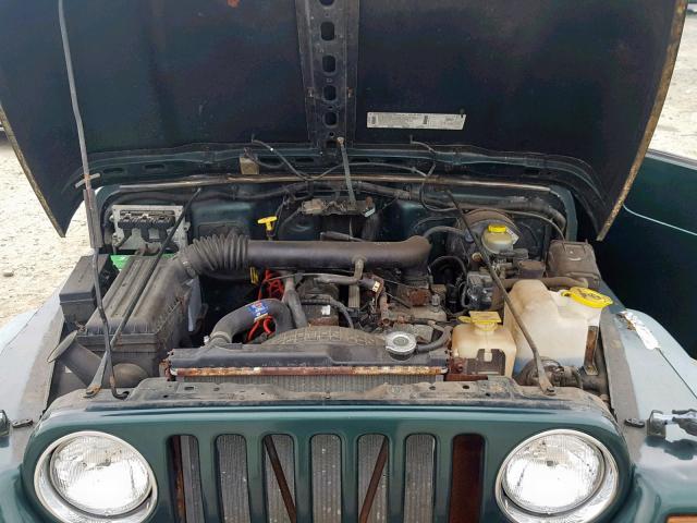 1J4FY19S3XP433210 - 1999 JEEP WRANGLER / GREEN photo 7