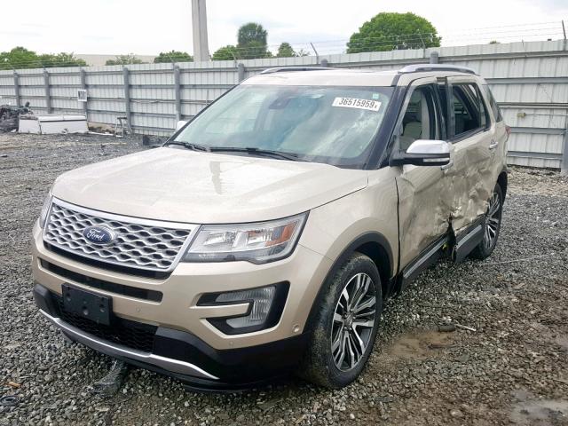 1FM5K8HTXHGC45268 - 2017 FORD EXPLORER P GOLD photo 2