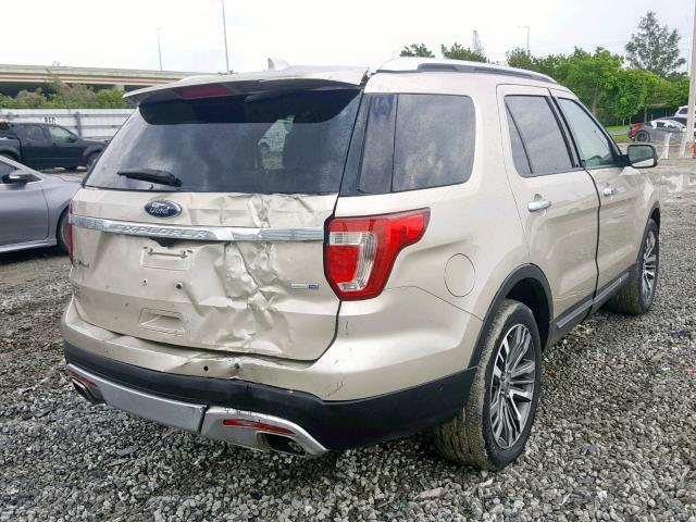 1FM5K8HTXHGC45268 - 2017 FORD EXPLORER P GOLD photo 4