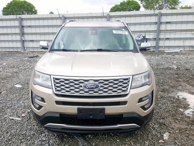 1FM5K8HTXHGC45268 - 2017 FORD EXPLORER P GOLD photo 9