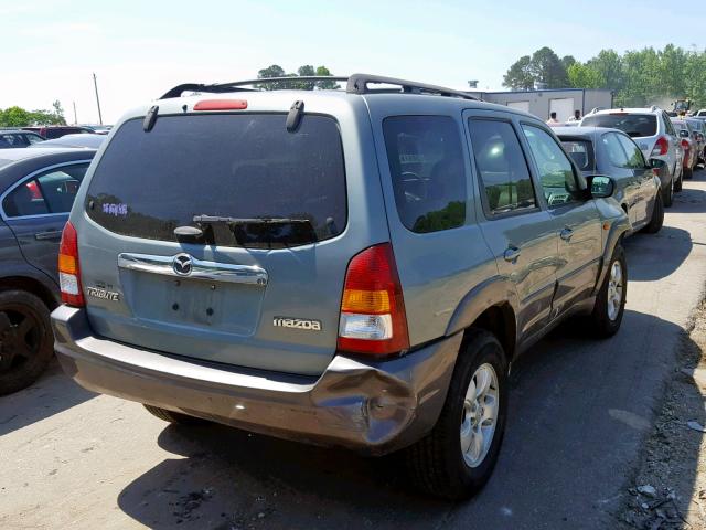 4F2YZ04104KM34795 - 2004 MAZDA TRIBUTE LX GREEN photo 4