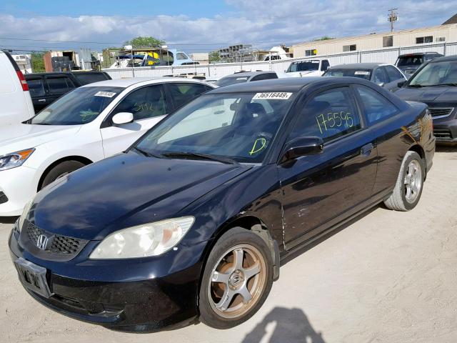 1HGEM22115L061490 - 2005 HONDA CIVIC DX V BLACK photo 2