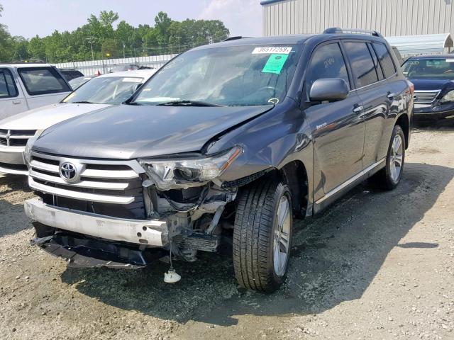 5TDYK3EH4BS045603 - 2011 TOYOTA HIGHLANDER GRAY photo 2