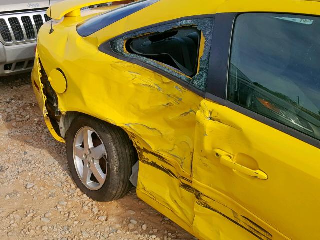 1G1AL15F367605301 - 2006 CHEVROLET COBALT LT YELLOW photo 9