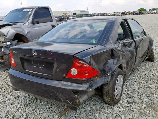 1HGEM21184L074575 - 2004 HONDA CIVIC DX V BLACK photo 4