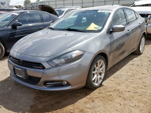 1C3CDFBA6DD325796 - 2013 DODGE DART SXT GRAY photo 2