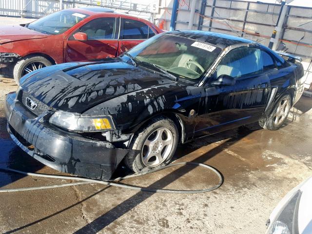 1FAFP40474F122587 - 2004 FORD MUSTANG BLACK photo 2
