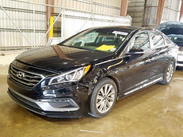 5NPE34AF3HH550265 - 2017 HYUNDAI SONATA SPO BLACK photo 2