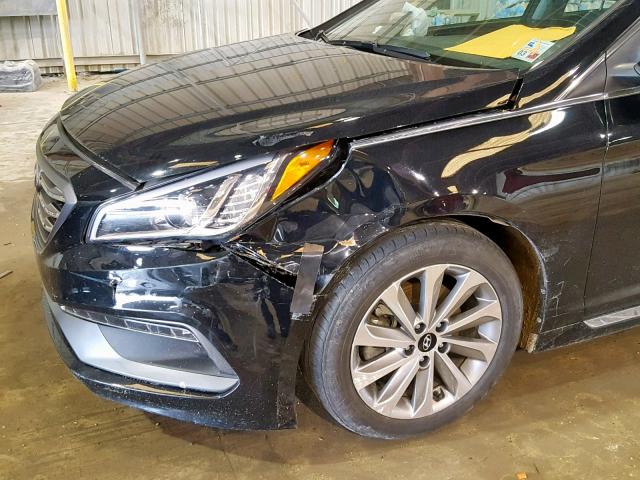 5NPE34AF3HH550265 - 2017 HYUNDAI SONATA SPO BLACK photo 9