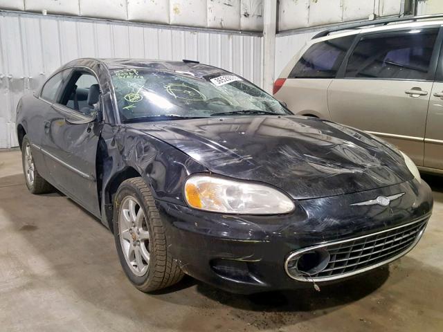 4C3AG42HX1E110975 - 2001 CHRYSLER SEBRING LX BLACK photo 1