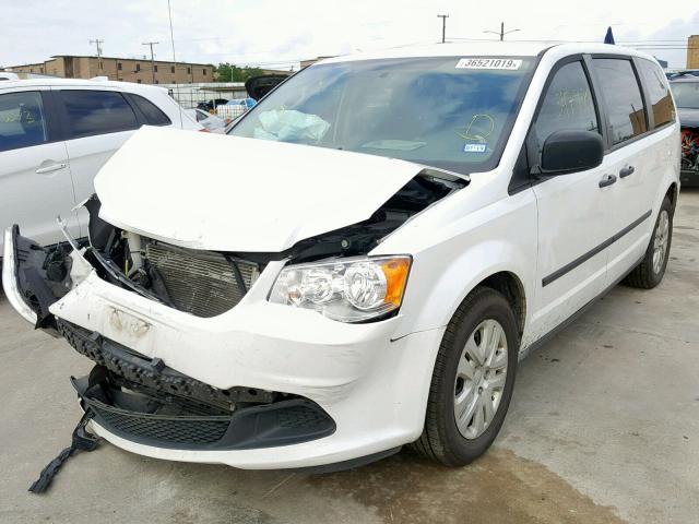 2C4RDGBG2GR350311 - 2016 DODGE GRAND CARA WHITE photo 2