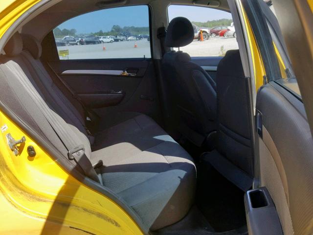 KL1TD56678B019601 - 2008 CHEVROLET AVEO BASE ყვითელი ფოტო 6