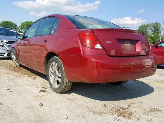 1G8AL52F24Z110764 - 2004 SATURN ION LEVEL MAROON photo 3