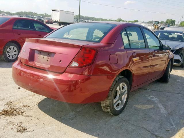 1G8AL52F24Z110764 - 2004 SATURN ION LEVEL MAROON photo 4