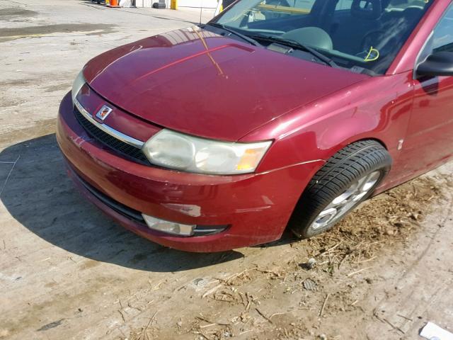 1G8AL52F24Z110764 - 2004 SATURN ION LEVEL MAROON photo 9