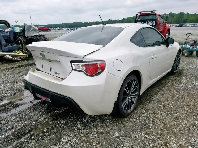 JF1ZNAA19D2718684 - 2013 TOYOTA SCION FR-S WHITE photo 4