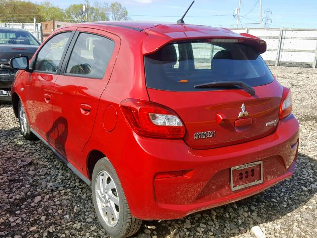 ML32A4HJXJH004881 - 2018 MITSUBISHI MIRAGE SE RED photo 3