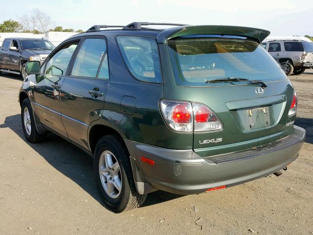 JTJHF10U910220438 - 2001 LEXUS RX 300 GREEN photo 3