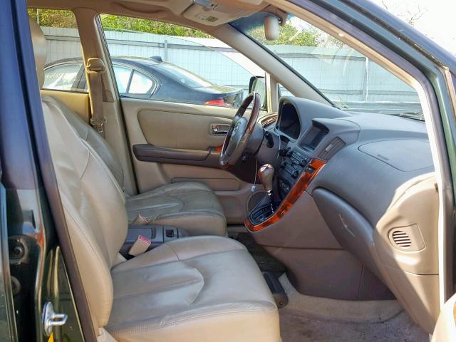 JTJHF10U910220438 - 2001 LEXUS RX 300 GREEN photo 5