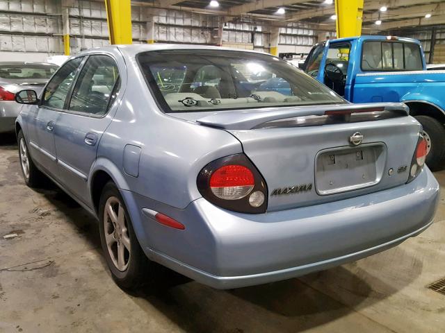 JN1CA31D1YT548924 - 2000 NISSAN MAXIMA GLE BLUE photo 3