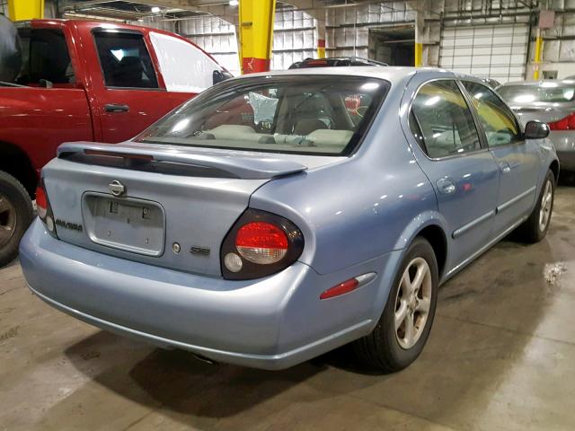 JN1CA31D1YT548924 - 2000 NISSAN MAXIMA GLE BLUE photo 4