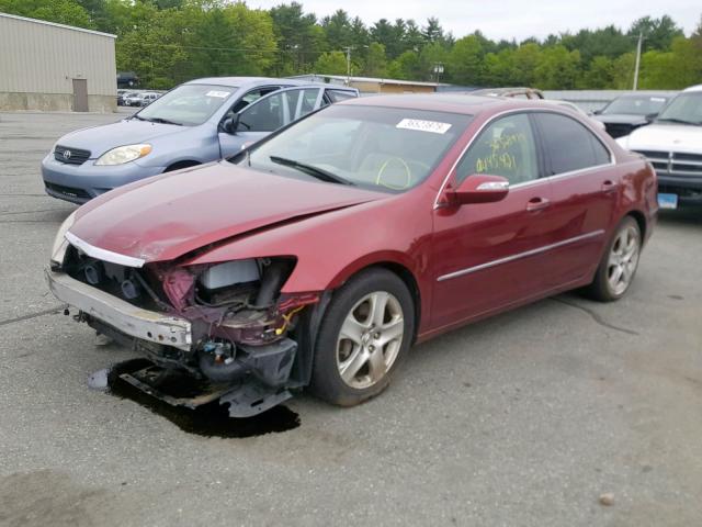 JH4KB16545C015729 - 2005 ACURA RL RED photo 2