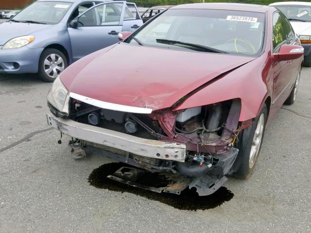 JH4KB16545C015729 - 2005 ACURA RL RED photo 9