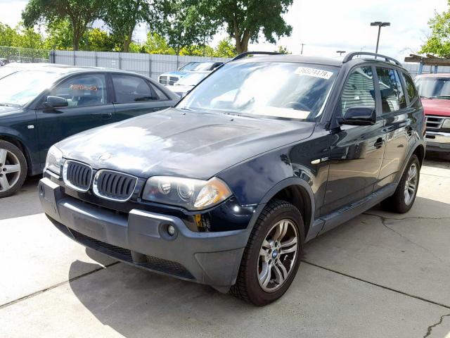 WBXPA93435WD17599 - 2005 BMW X3 3.0I BLACK photo 2