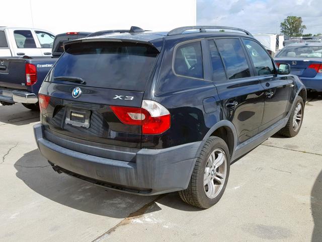 WBXPA93435WD17599 - 2005 BMW X3 3.0I BLACK photo 4