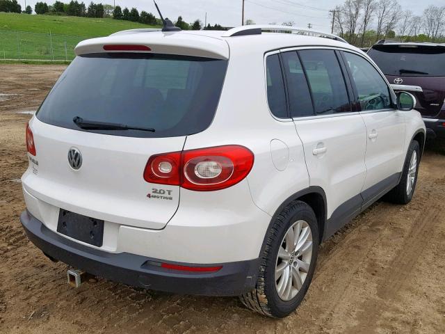 WVGBV75N69W515503 - 2009 VOLKSWAGEN TIGUAN SE WHITE photo 4