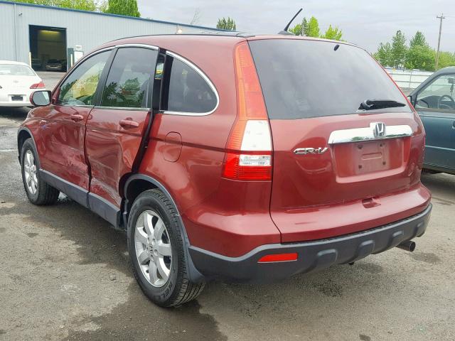 JHLRE48787C015505 - 2007 HONDA CR-V EXL RED photo 3