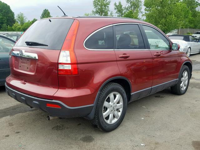 JHLRE48787C015505 - 2007 HONDA CR-V EXL RED photo 4