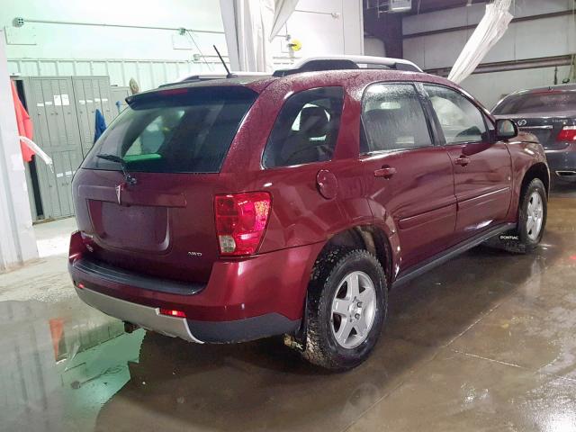 2CKDL43F796251935 - 2009 PONTIAC TORRENT MAROON photo 4