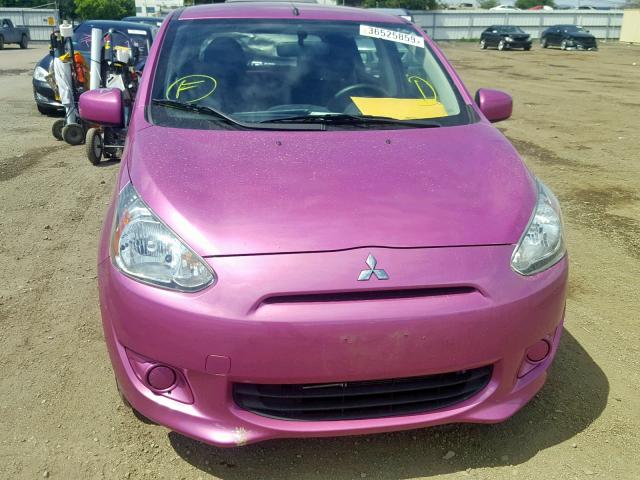 ML32A3HJ4EH010482 - 2014 MITSUBISHI MIRAGE DE PURPLE photo 9