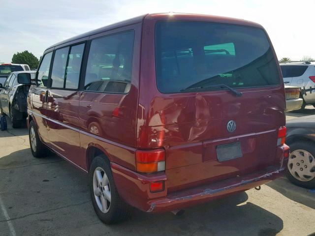 WV2MB47011H089395 - 2001 VOLKSWAGEN EUROVAN MV BURGUNDY photo 3