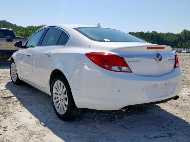 2G4GS5EVXD9151848 - 2013 BUICK REGAL PREM WHITE photo 3